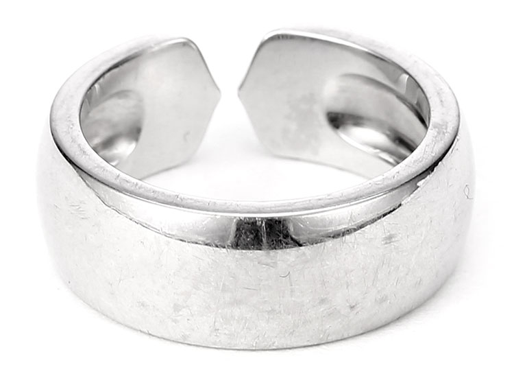 cartier(卡地亚) 18k白金c形戒指48