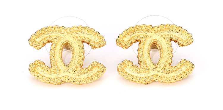 chanel(香奈儿) 金色双c大号耳钉