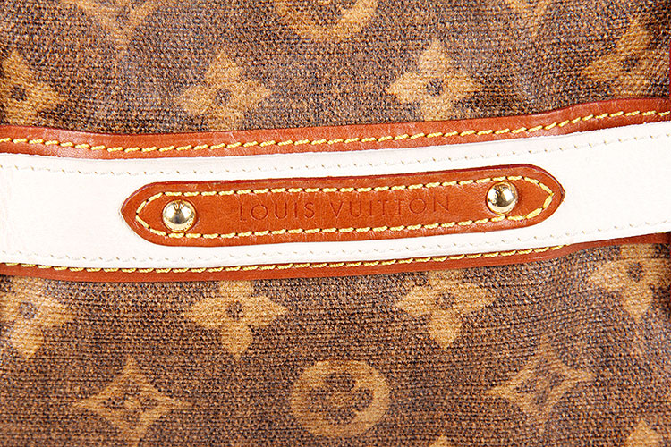 louis vuitton(路易威登) 棕色老花logo涂层限量手提包