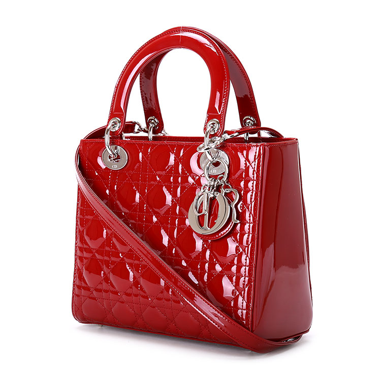 dior(迪奥) 红色漆皮小号戴妃包