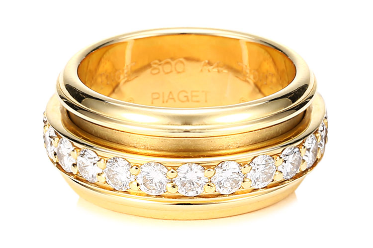 piaget(伯爵) 18k黃金鑲鑽戒指59