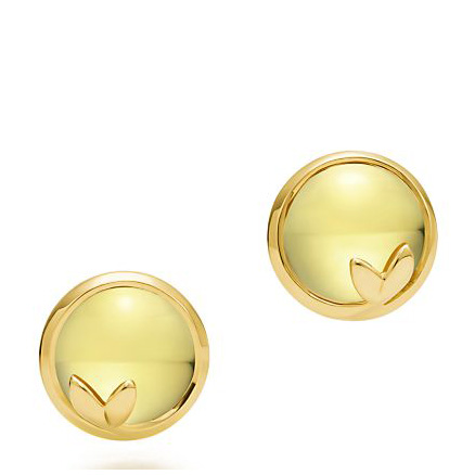 tiffany & co.(蒂芙尼)橄榄叶耳环18k金镶黄水晶32438482