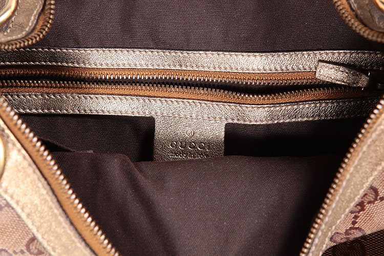 gucci(古驰) 金色水晶面盾牌标单肩包