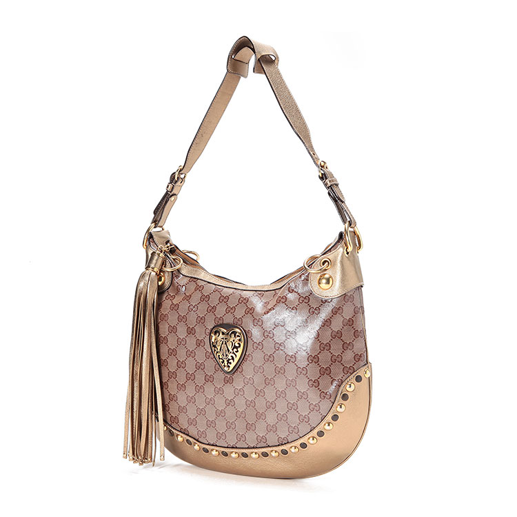 gucci(古驰) 金色水晶面盾牌标单肩包