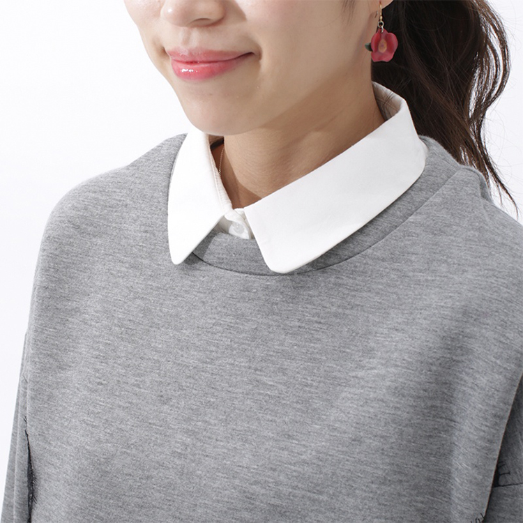 nanouniverse 女士附假领子侧面蕾丝连衣裙9999145117529