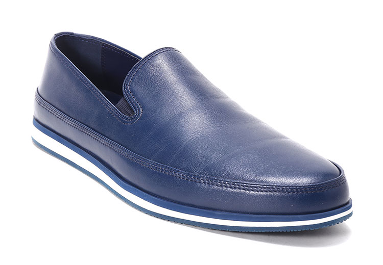 prada(普拉达) 藏蓝色皮质男士浅口皮鞋8
