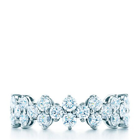 tiffany & co.(蒂芙尼)铂金镶钻戒指grp01591