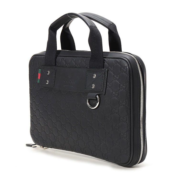 gucci(古驰) 黑色皮质电脑包