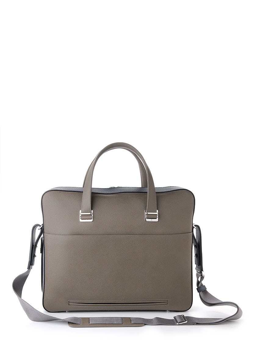 dunhill 登喜路 双色十字纹皮绅士公文包al 2031812034