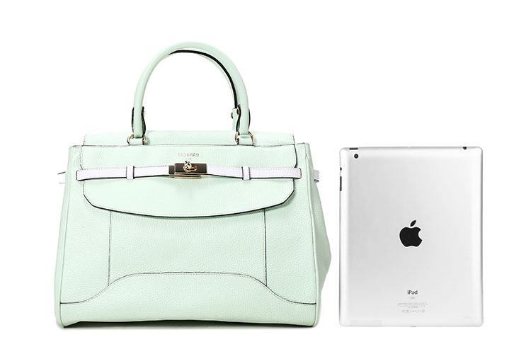 barbara milano(barbara milano) #薄荷绿皮质手提包