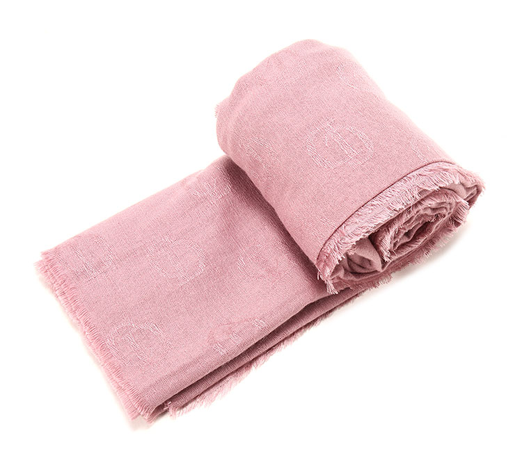 dior(迪奥) 芋粉色羊绒/丝围巾220×90