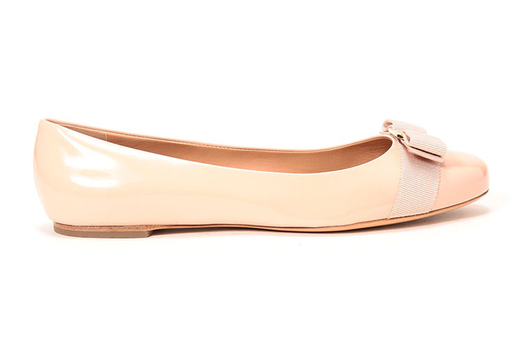 ferragamo(菲拉格慕) #裸色漆皮女士船鞋10.5