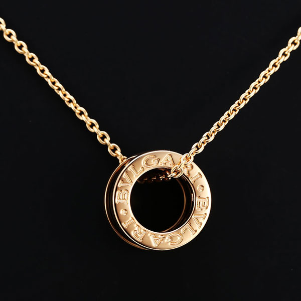bvlgari(宝格丽) 18k玫瑰金b.zero1系列黑陶瓷三环项链