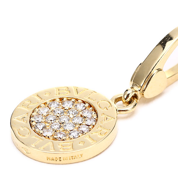 bvlgari(宝格丽) 18k黄金圆盘镶钻小号项链