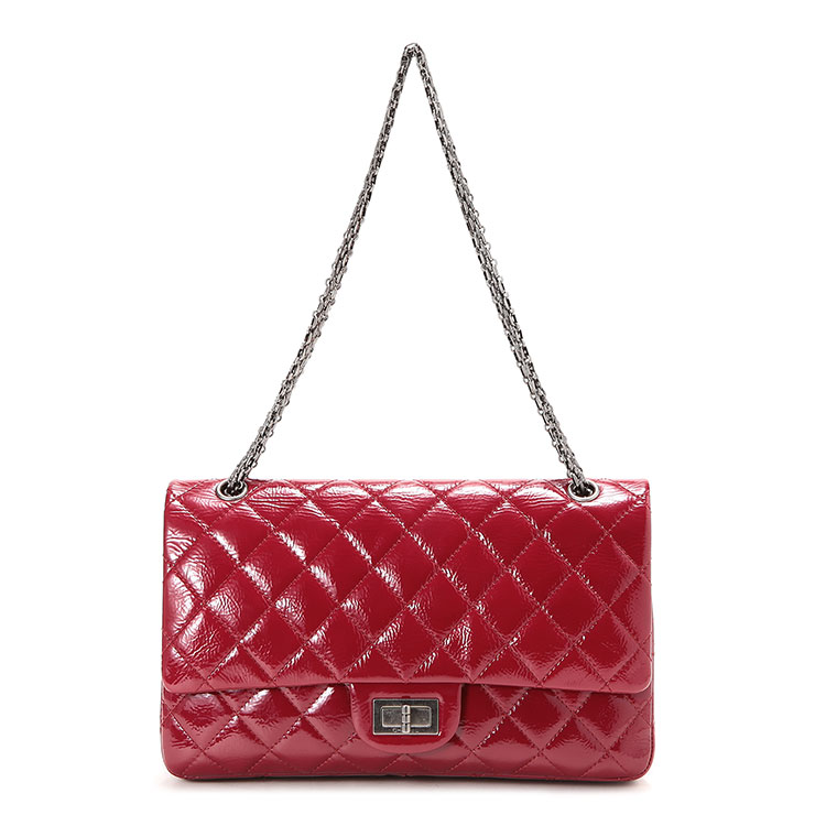 chanel(香奈儿) 红色漆皮中号2.55单肩包