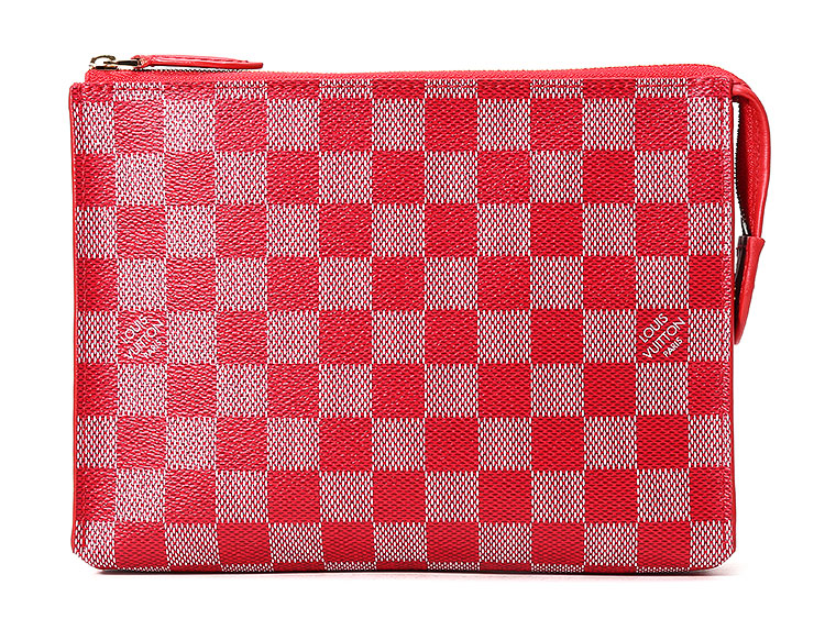 louis vuitton(路易威登) #红色棋盘格element系列damier couleur女式