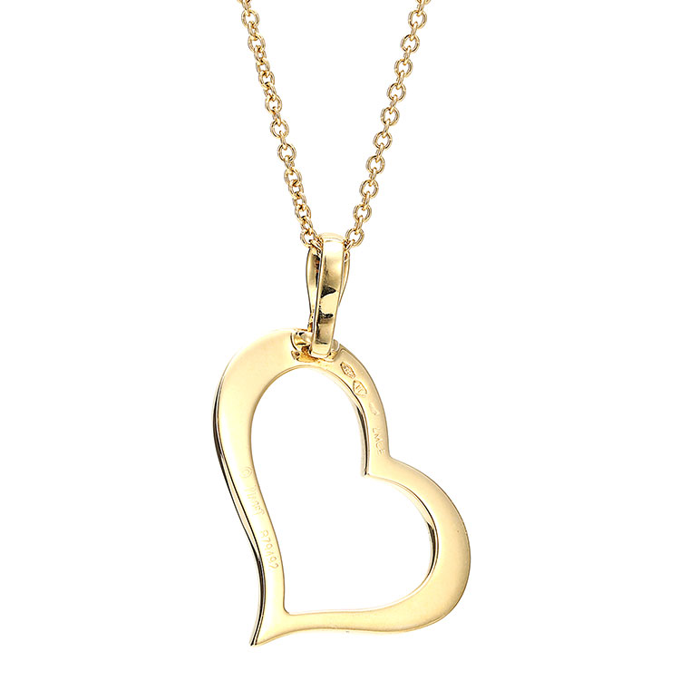 piaget(伯爵) 18k黄金爱心吊坠项链