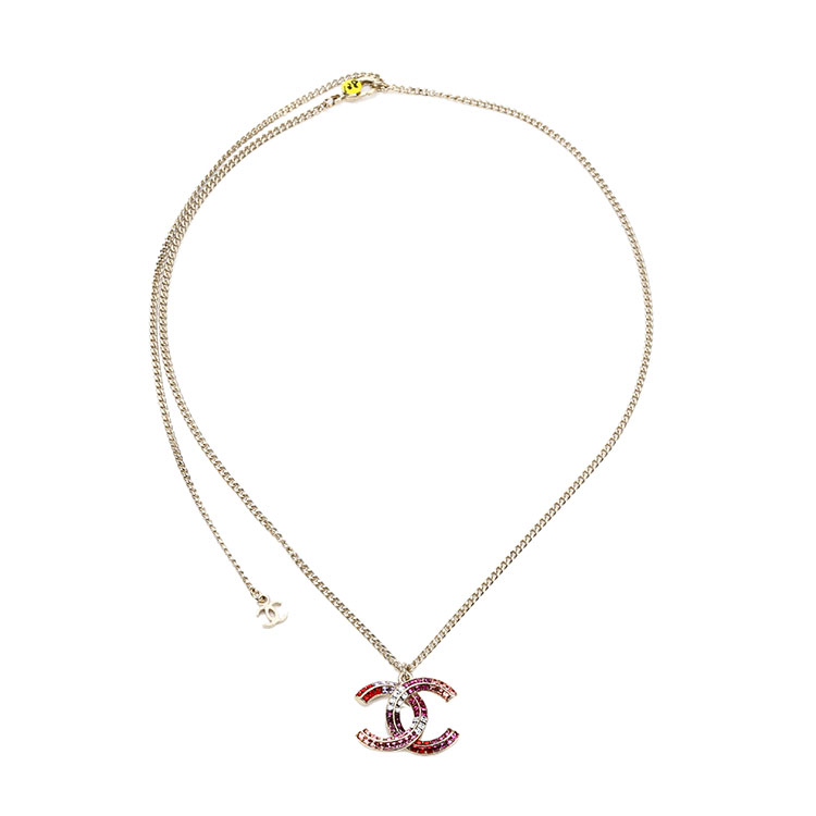 chanel/香奈儿 2015年春夏限量款 双c彩钻项链 a86913y02003z4307