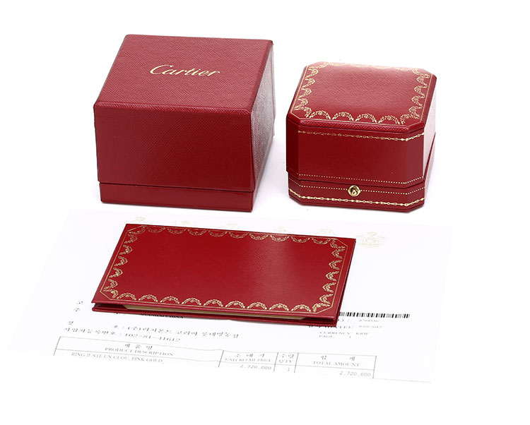 cartier(卡地亚) 18k玫瑰金螺丝钉戒指 61