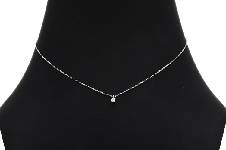 tiffany & co.(蒂芙尼) pt950铂金单钻项链