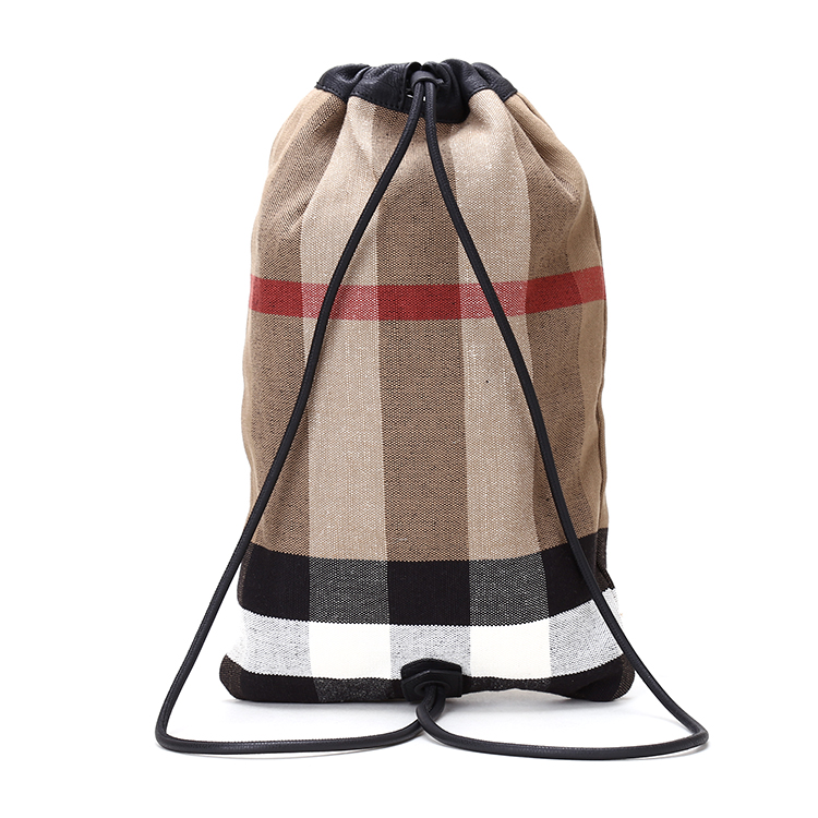 burberry(博柏利) 红/黑经典格纹帆布背包