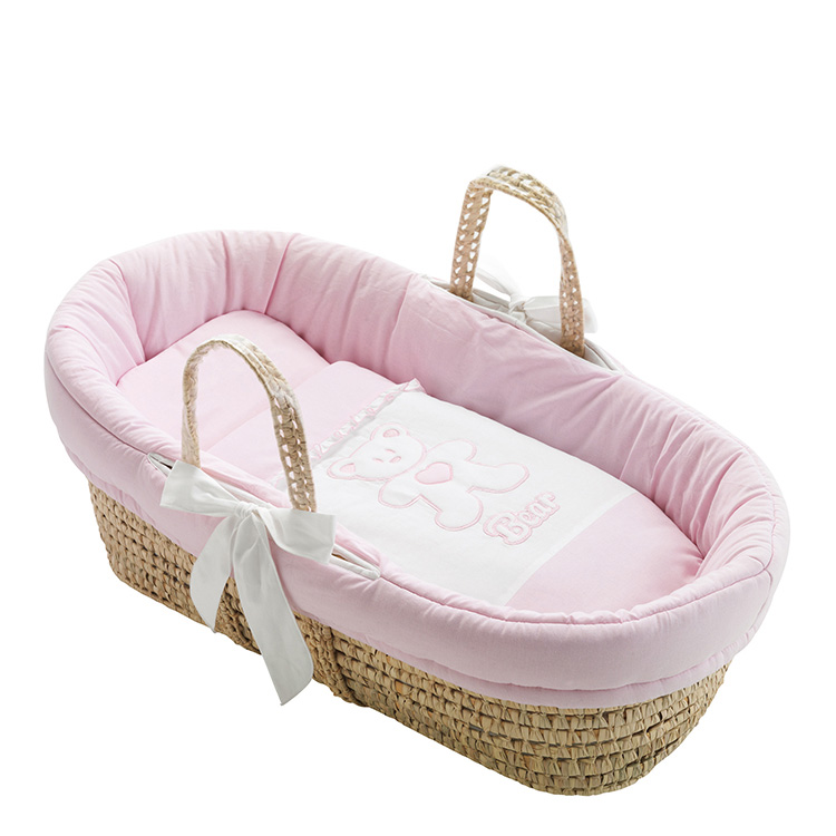 pali粉色纯棉婴儿睡篮064000043
