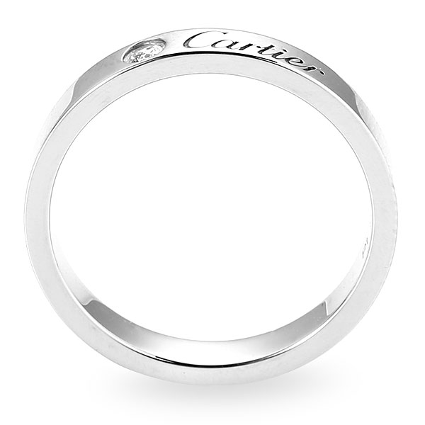 cartier(卡地亚) pt950铂金镶钻戒指53