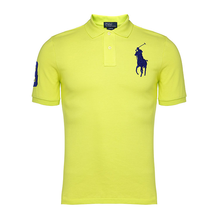 polo by ralph lauren(拉夫劳伦马球) #荧光黄底深蓝色logo纯棉童装