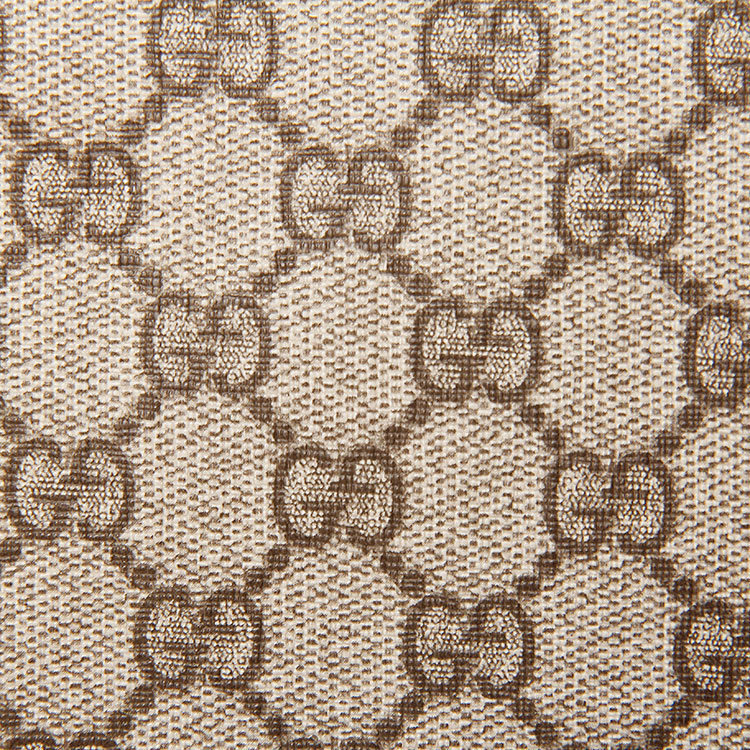 gucci(古驰) 卡其色pvc白色配皮斜挎包