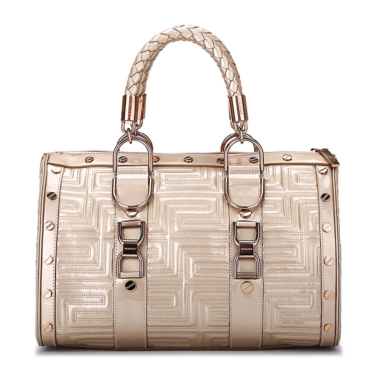versace(范思哲) 裸色漆皮手提包