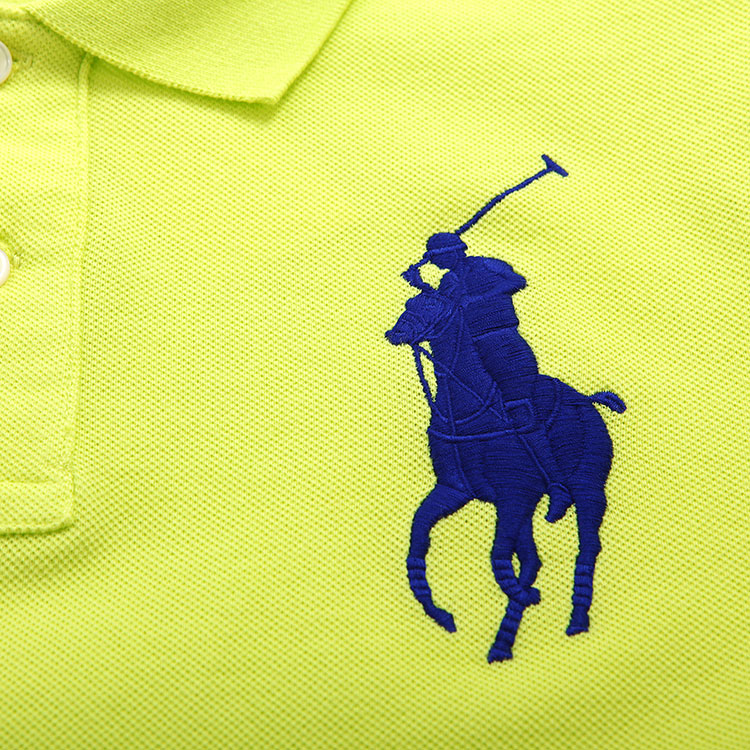 polo by ralph lauren(拉夫劳伦马球) #荧光黄底深蓝色logo纯棉童装