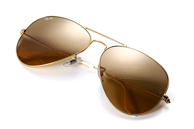 ray-ban/雷朋女士 太阳眼镜rb3025 001/3k 62蛤蟆镜 金色镜架