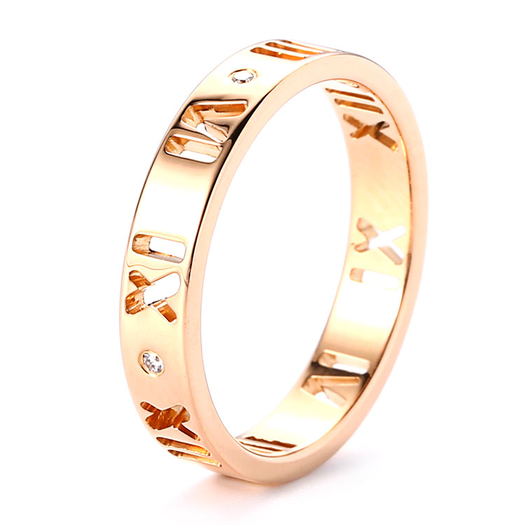 tiffany & co.(蒂芙尼) 18k玫瑰金四钻戒指