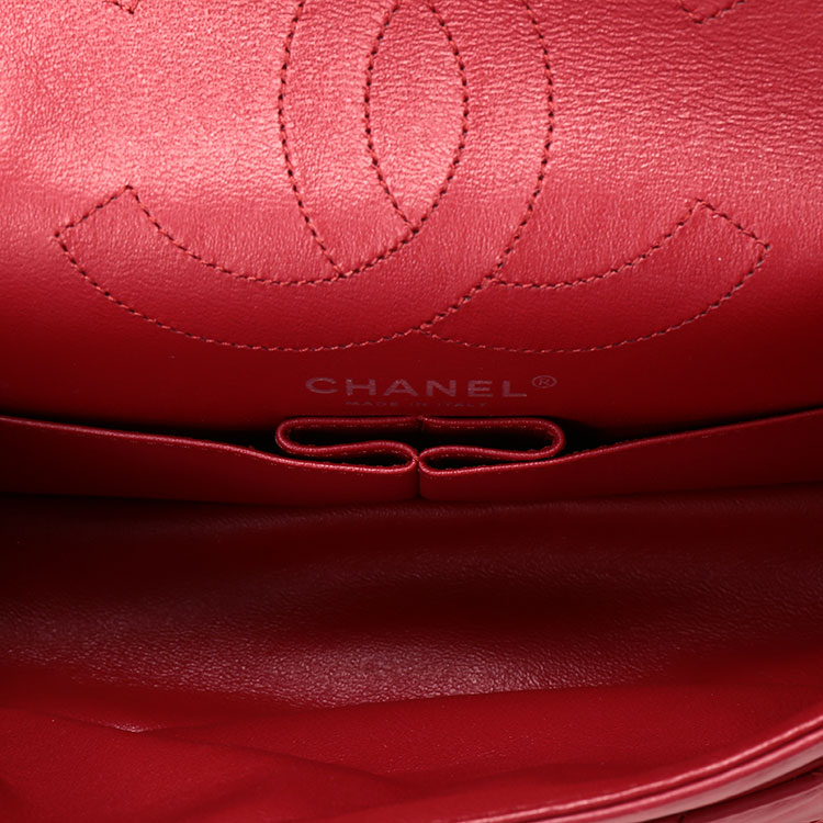 chanel(香奈儿) 2.55小号红色皮质单肩包