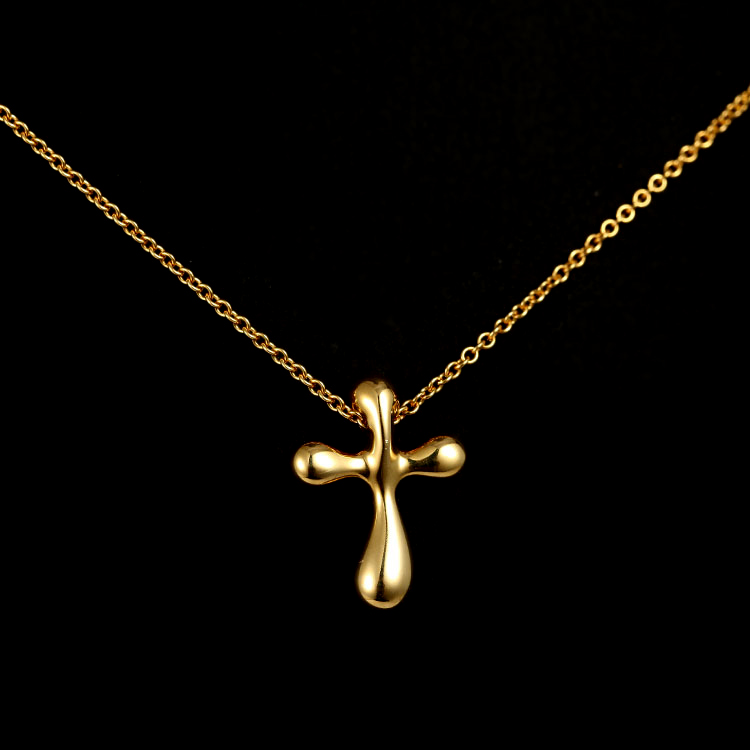 tiffany & co.(蒂芙尼) 18k黄金十字架项链