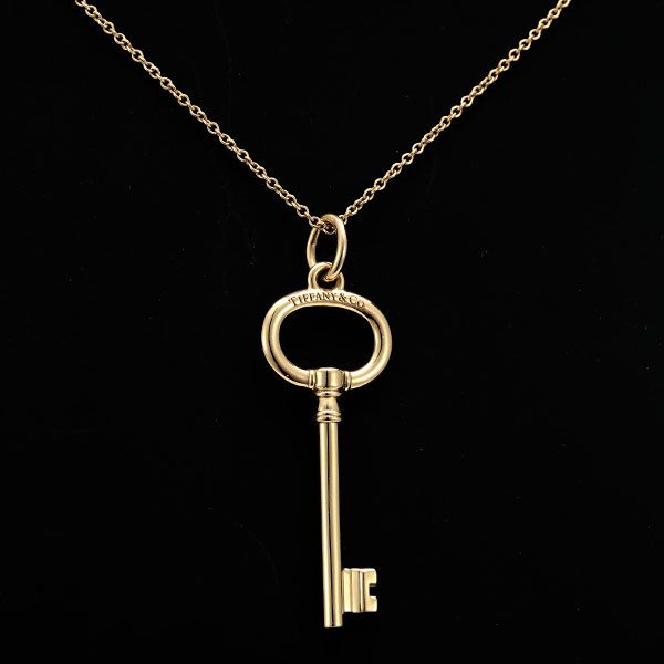 (蒂芙尼) 18k黄金钥匙吊坠项链