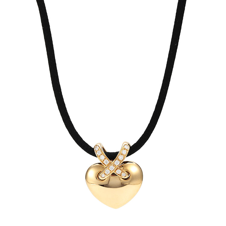 chaumet(尚美) #18k金镶钻liens系列心形项链