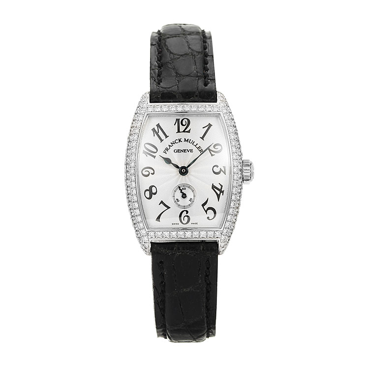 franck muller(法蘭克穆勒) #18k白金女士手動機械腕錶