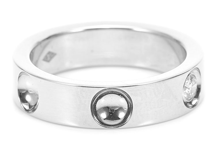 louis vuitton(路易威登) 18k白金镶钻戒指52