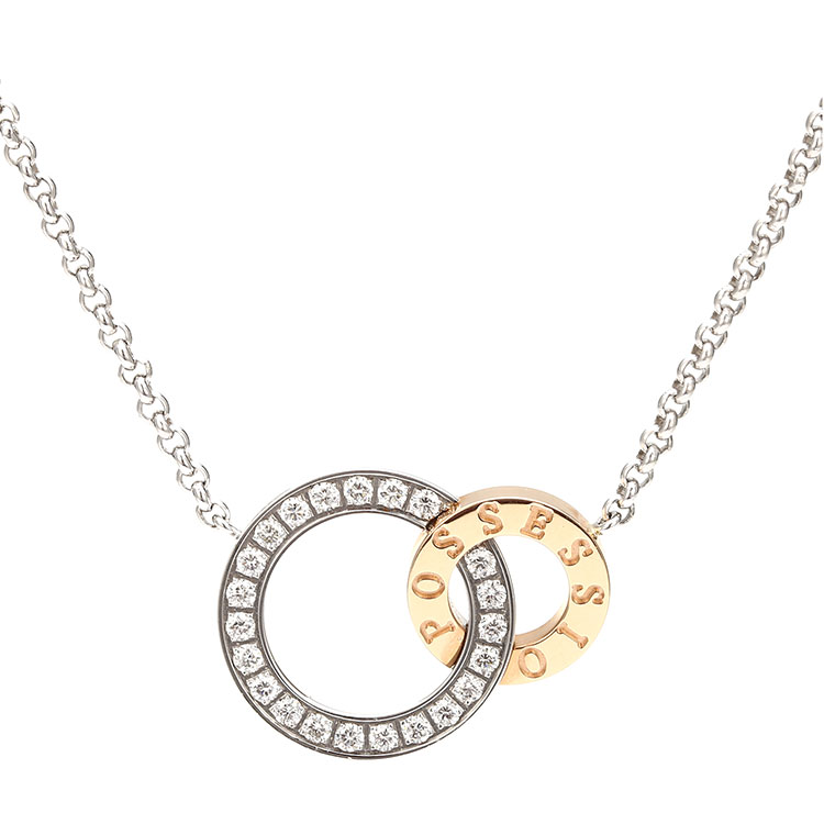 piaget(伯爵) possession系列18k双色金钻单环项链