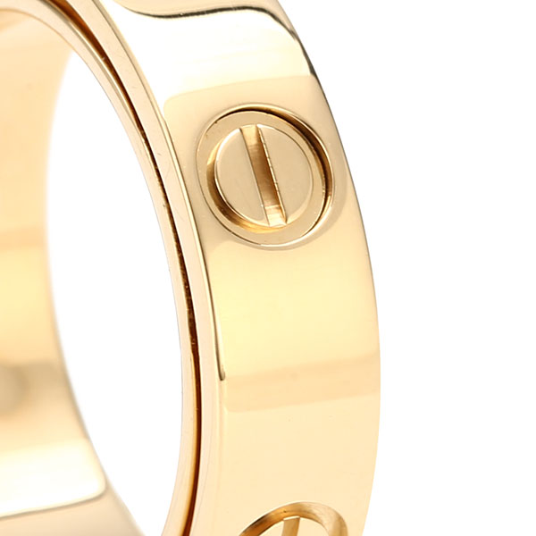 cartier(卡地亚) love系列18k黄金变形双环戒指53