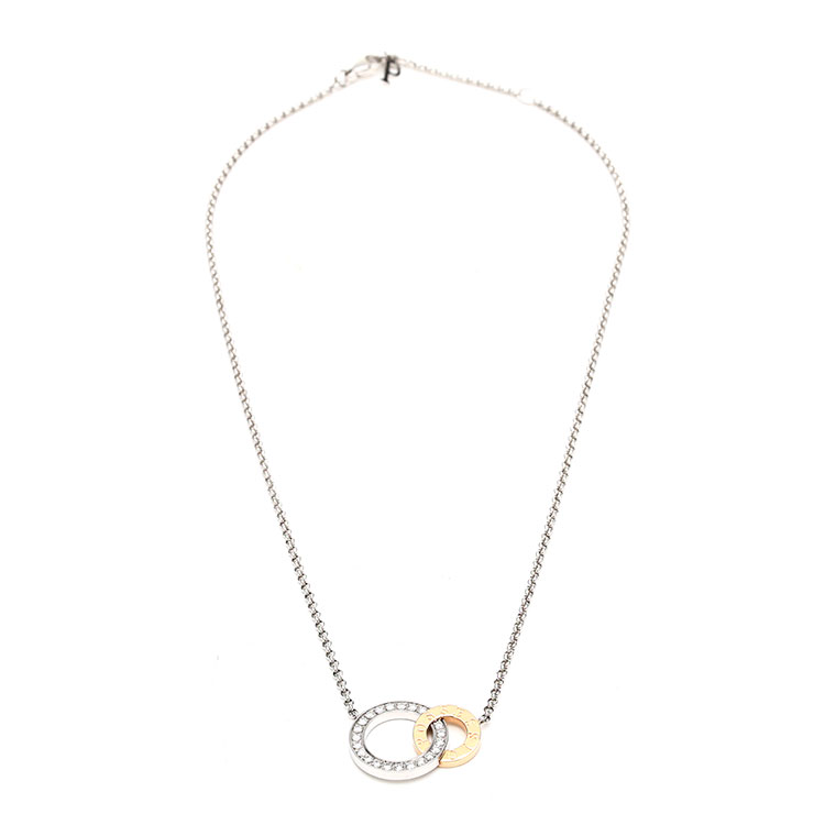 piaget(伯爵) possession系列18k双色金钻单环项链