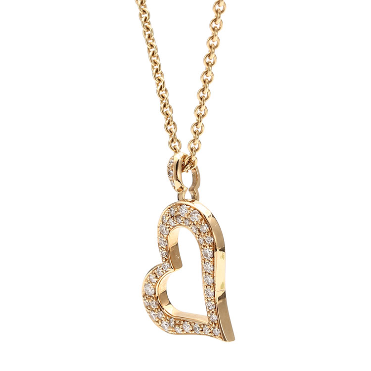 piaget(伯爵) piaget心形系列18k黄金项链