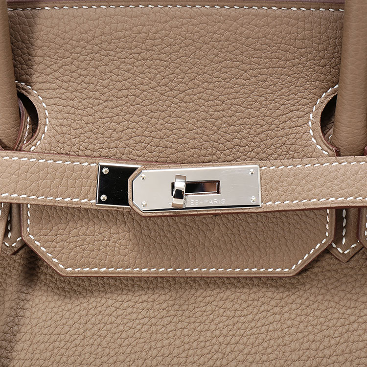 hermes(爱马仕) birkin40ck大象灰色皮质手提包