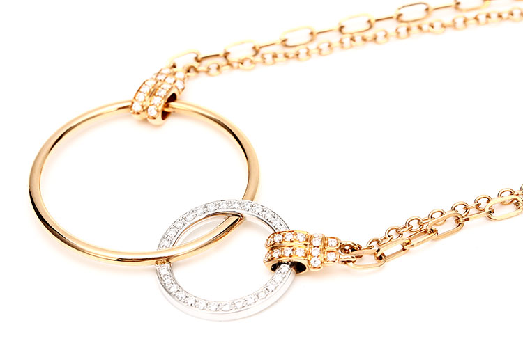 piaget(伯爵) possession系列18k玫瑰金钻项链