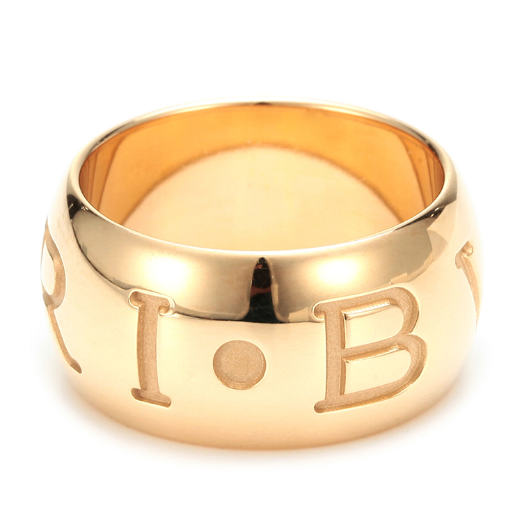 bvlgari(宝格丽) 18k黄金刻字戒指52