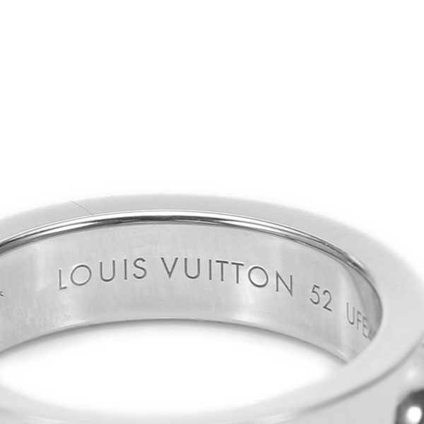 louis vuitton(路易威登) 18k白金镶钻戒指52