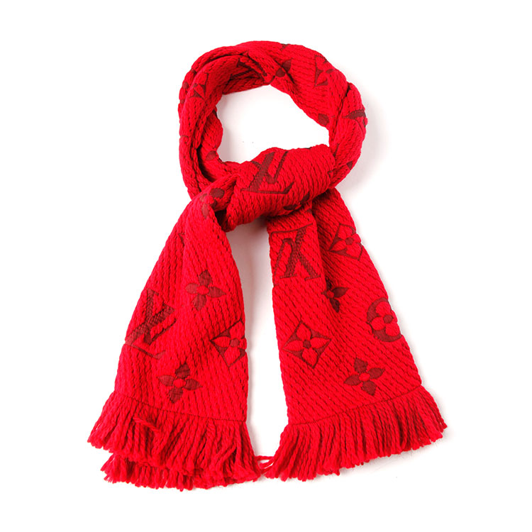 louisvuitton路易威登红色围巾