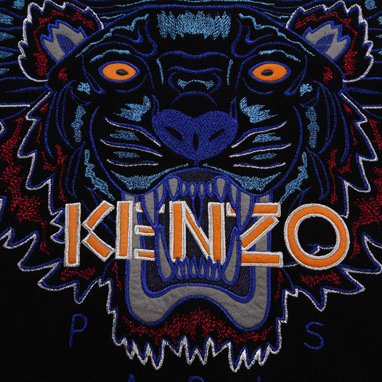 kenzo(高田贤三) 黑色虎头图案针织衫m