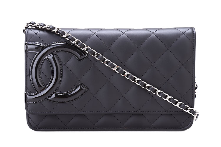 chanel(香奈儿) 康鹏系列黑色皮质woc斜挎包